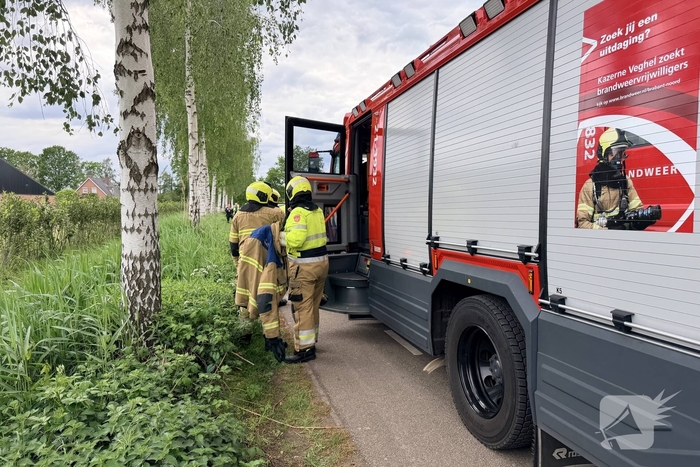 Tesla botst tegen boom met lichte verwondingen