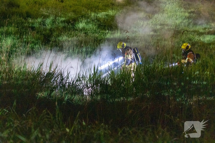 Brand in riet snel geblust