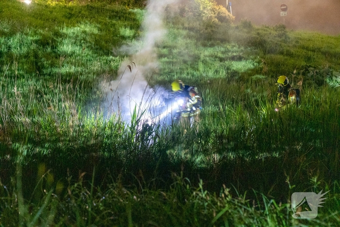 Brand in riet snel geblust
