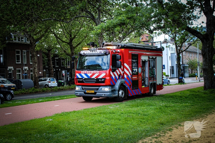 Brand door lachgascilinders veroorzaakt rookontwikkeling