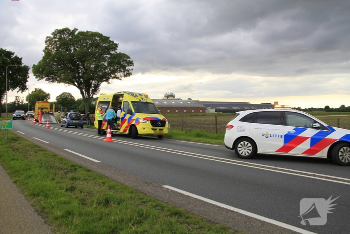 Ongeval met drie voertuigen zorgt voor verkeershinder