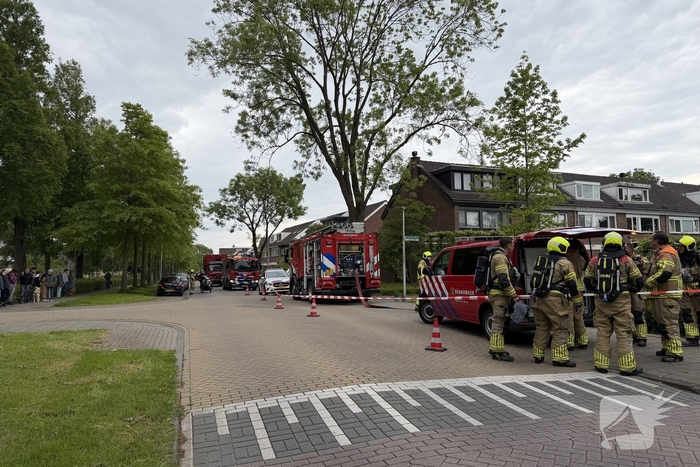 Gaslekkage leidt tot grote brandweeractie