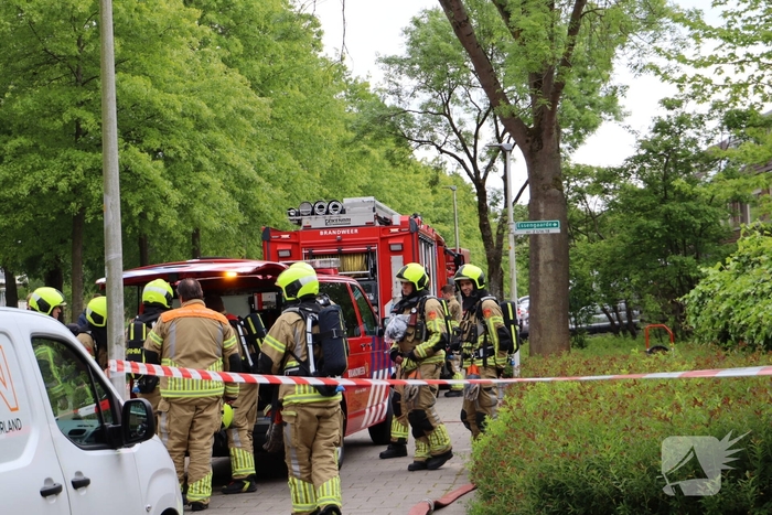 Gaslekkage leidt tot grote brandweeractie