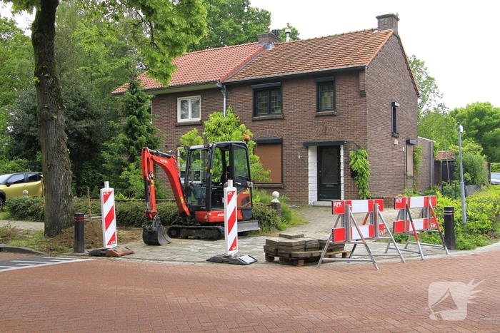 Gaslek ontdekt tijdens werkzaamheden
