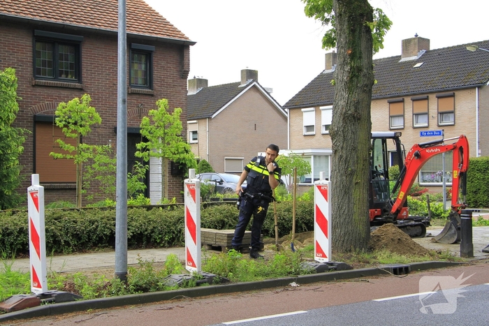 Gaslek ontdekt tijdens werkzaamheden