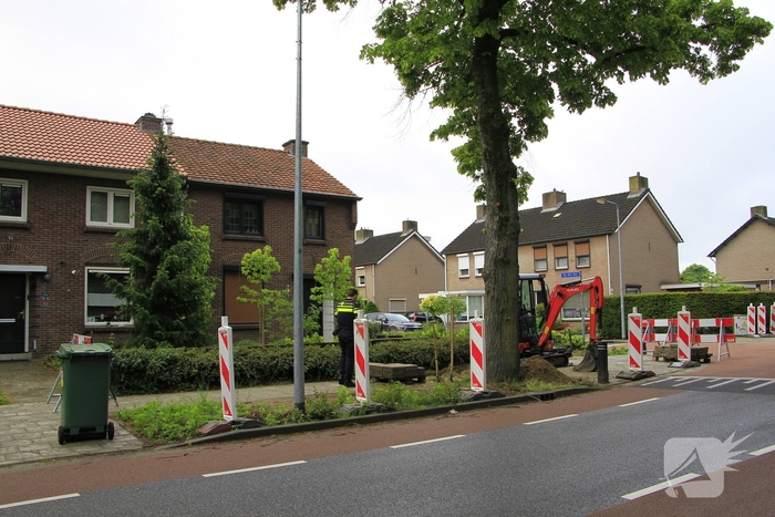 Gaslek ontdekt tijdens werkzaamheden