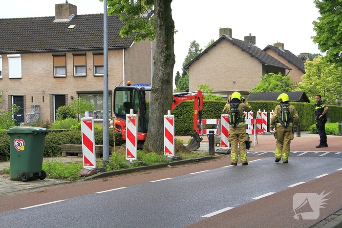 Gaslek ontdekt tijdens werkzaamheden