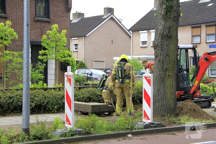 Gaslek ontdekt tijdens werkzaamheden