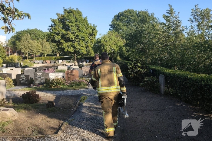 Brandweer redt aalscholver