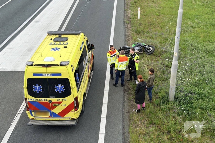 Motorrijder raakt gewond bij ongeval