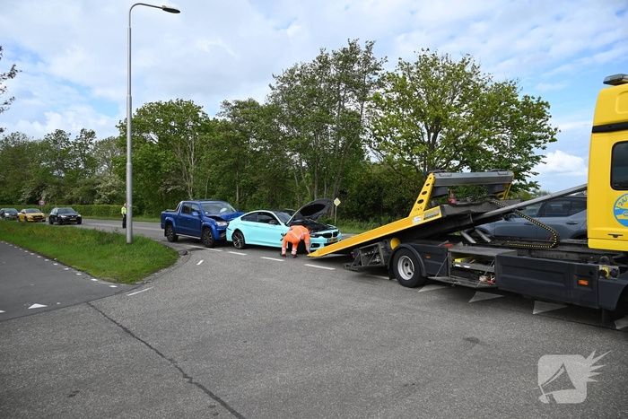 Kop-staartbotsing zonder gewonden