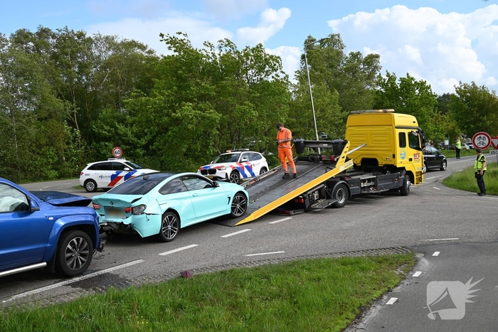 Kop-staartbotsing zonder gewonden