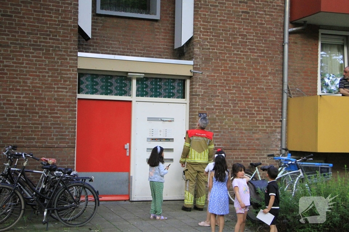 Kinderen helpen brandweer bij bevrijding van vastzittende kraai