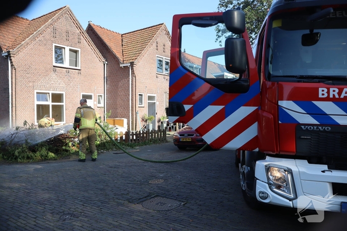 Brandweer snel ter plaatse bij buitenbrand