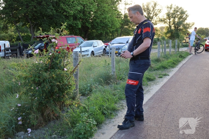 Brand in berm en struikgewas snel onder controle