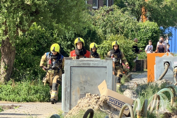 Gaslek tijdens graafwerkzaamheden veroorzaakt gevaarlijke situatie