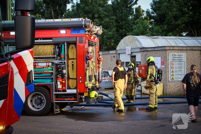 Brand in chemisch depot op gemeentewerf
