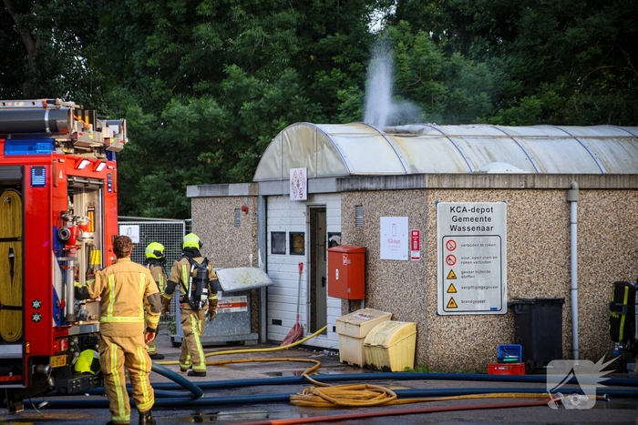Brand in chemisch depot op gemeentewerf