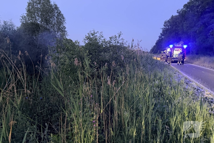 Buitenbrand langs fietspad