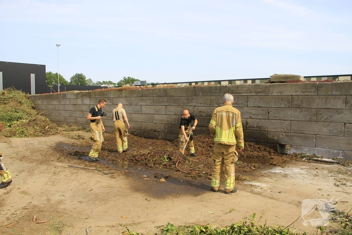 Buitenbrand veroorzaakt door hooibroei