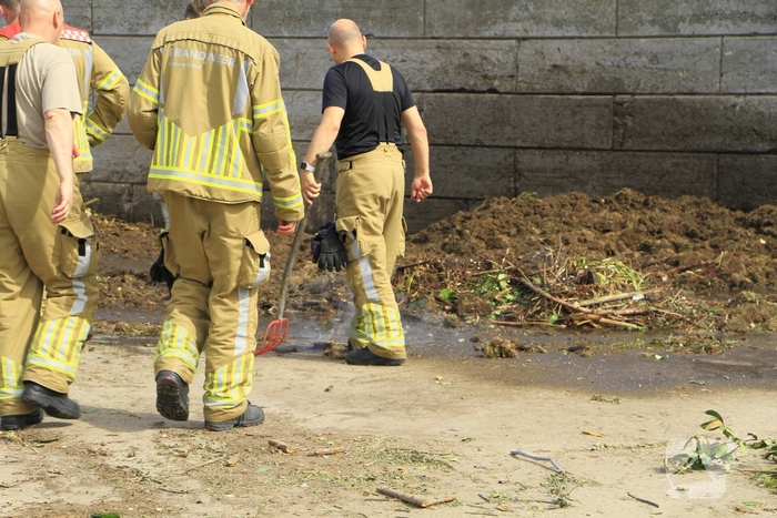 Buitenbrand veroorzaakt door hooibroei