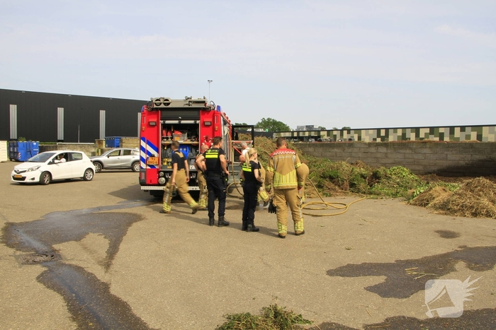 Buitenbrand veroorzaakt door hooibroei