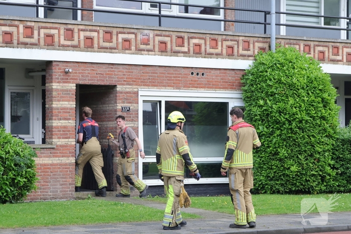 Schoorsteen beschadigd door blikseminslag
