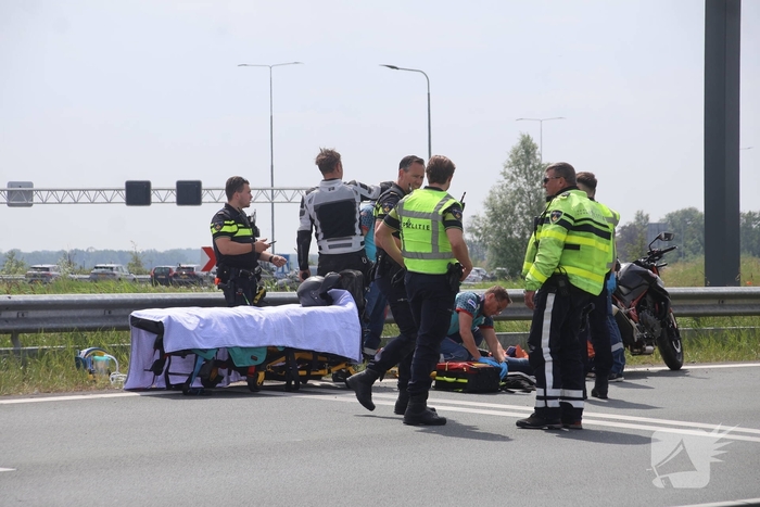 Wederom ongeval met motor nabij Corbulo tunnel
