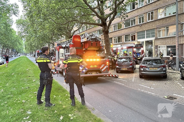 Brandweer ingezet voor brand in portiek