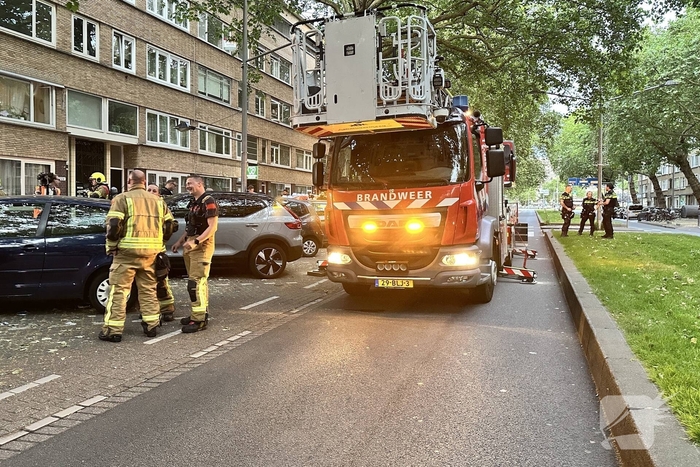 Brandweer ingezet voor brand in portiek