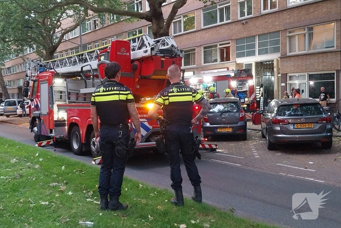 Brandweer ingezet voor brand in portiek