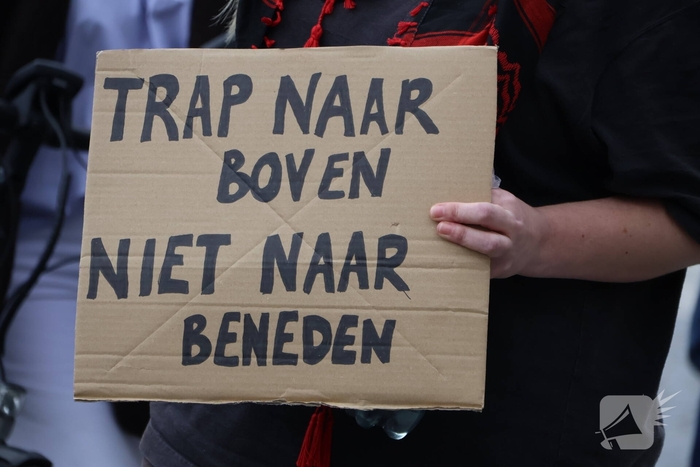 Demonstratie trekt veel aandacht