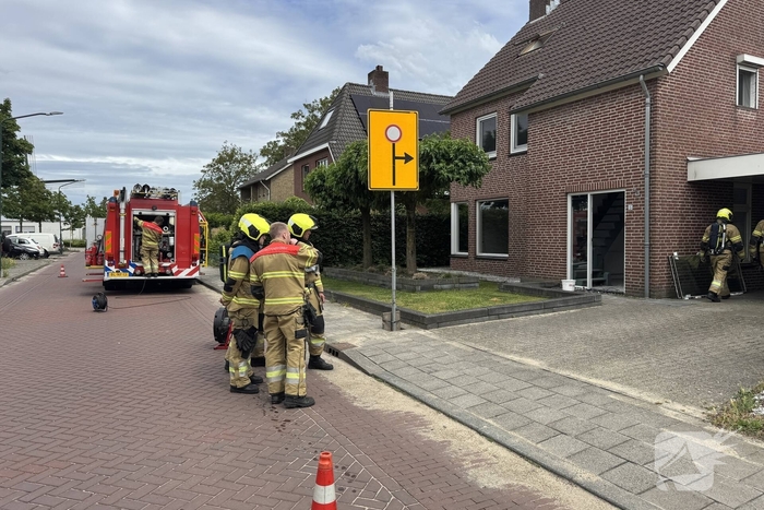 Gaslekkage tijdens werkzaamheden in woning