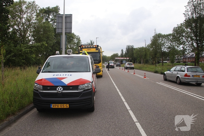 Voertuig te water na botsing