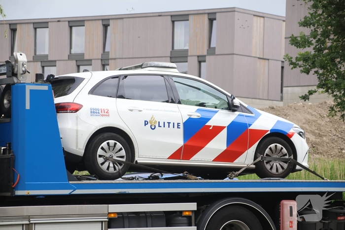 Politieauto loopt schade op bij eenzijdig ongeval