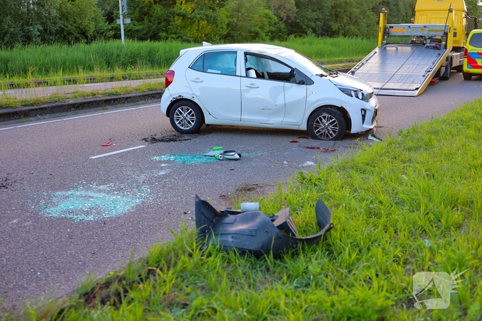 Bestuurder gewond bij eenzijdig ongeval
