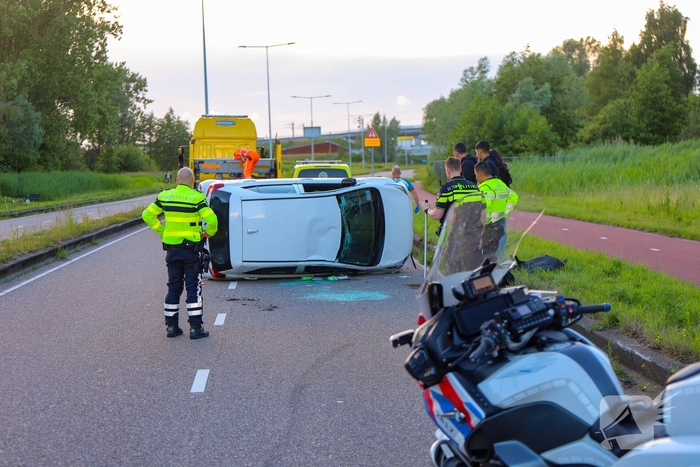 Bestuurder gewond bij eenzijdig ongeval