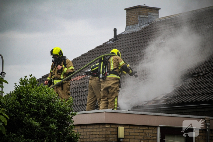 Flinke rookontwikkeling bij dakbrand