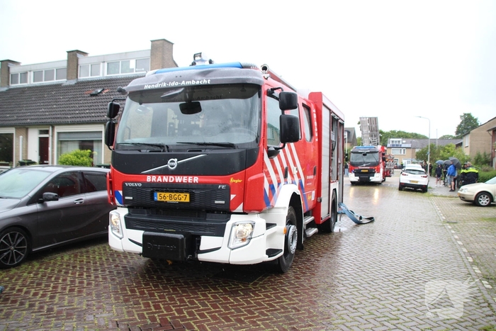Flinke rookontwikkeling bij dakbrand