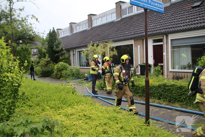 Flinke rookontwikkeling bij dakbrand