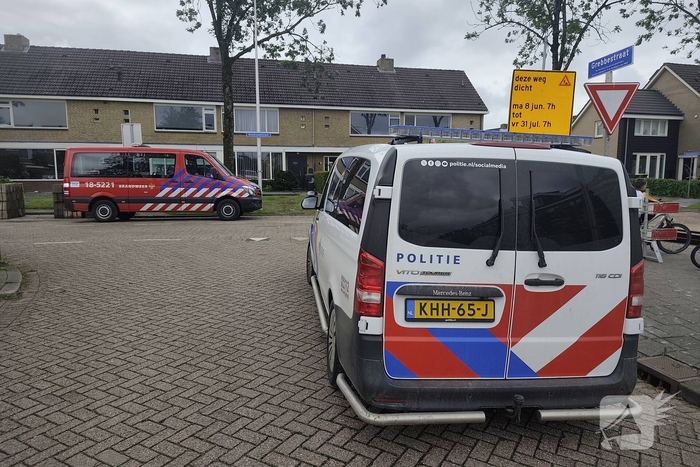 Gas spuit uit kapotte leiding door werkzaamheden