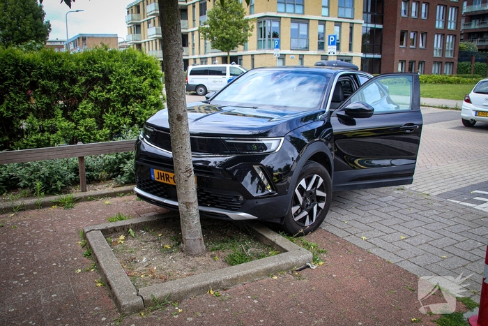 Automobilist botst tegen verkeersbord