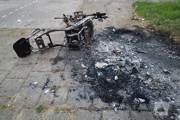 Brandweer niet ingezet bij scooterbrand