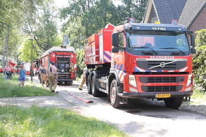 Brand op dak woning snel geblust