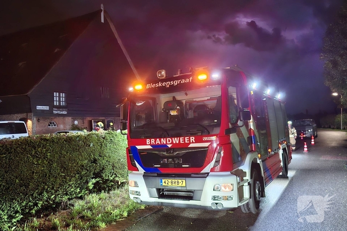 Blikseminslag zorgt voor woningbrand