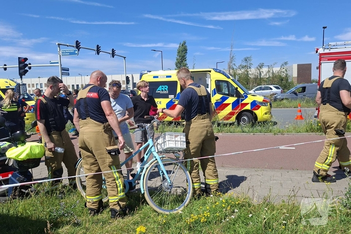 Ongeval tussen scootmobiel en fietser met gewonden