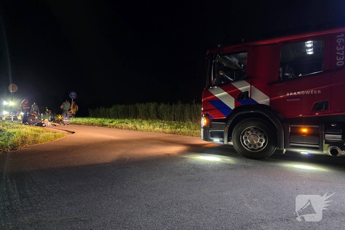 Scooterrijder gewond na ongeval met paal