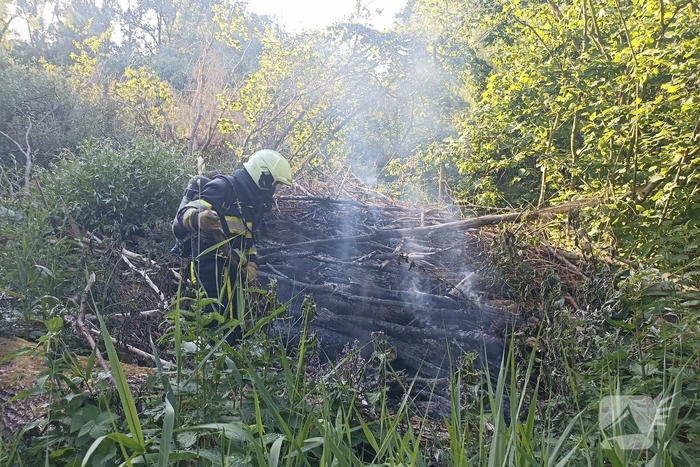 Brandweer ingezet voor brandende takken